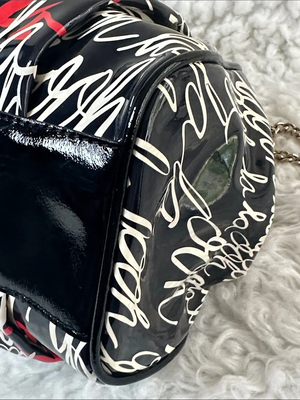Like NEW Kate Spade RARE Novelty OOH LA LA Patent Shoulder Bag